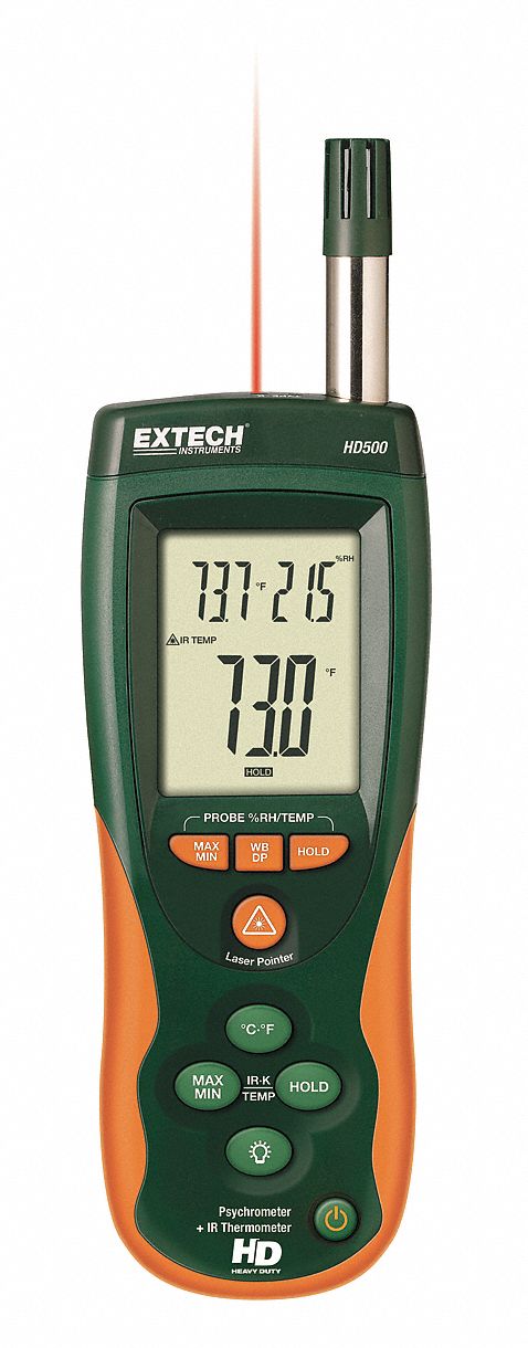 Relative Humidity Meter, w/IR Thermometer