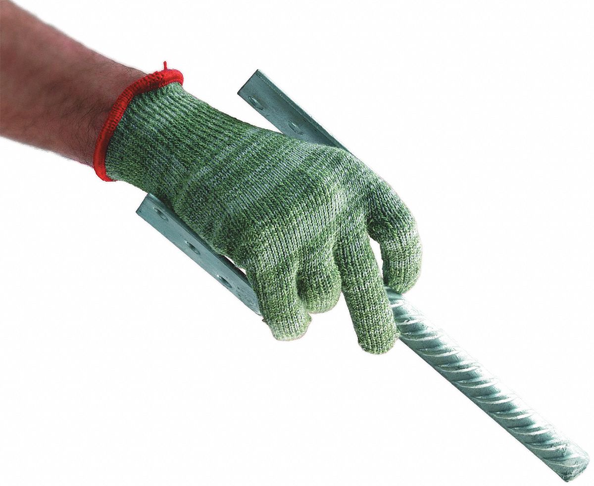 Cut Resistant Gloves, Green, M, PR