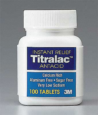 Antacid, Titralac, 100 per Bottle, PK24