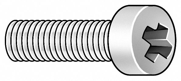 Mach Screw, Flstr, 10-32x1/4 L, PK500