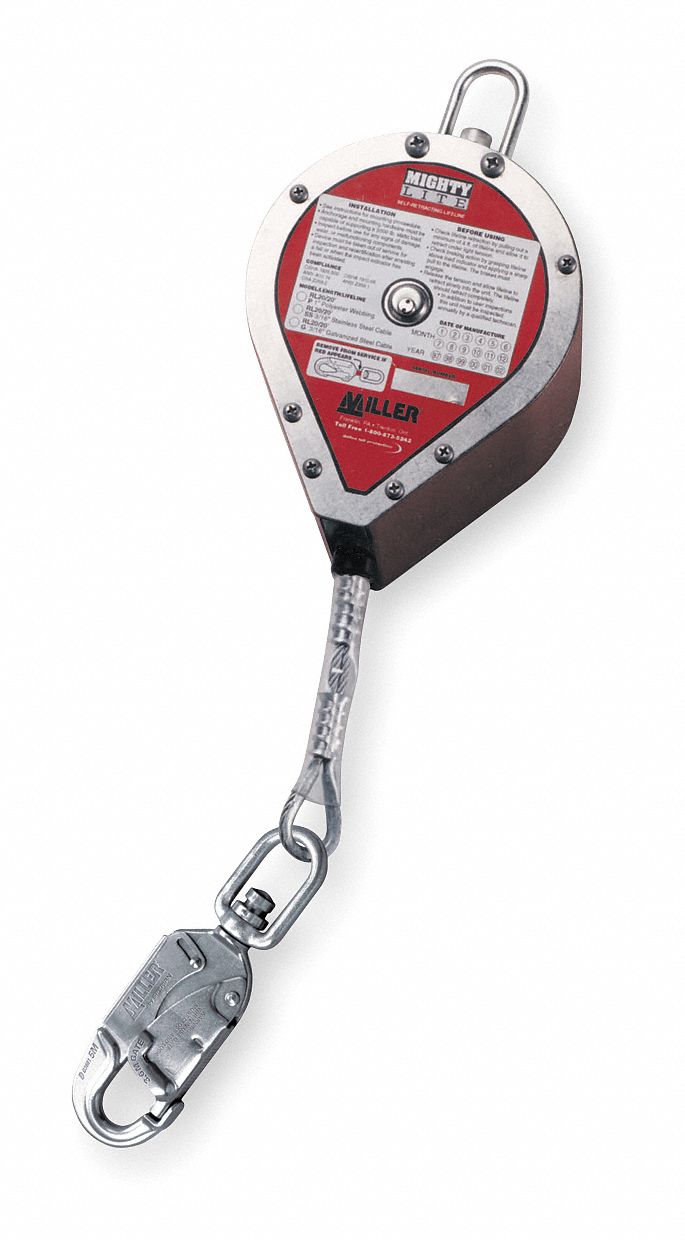 Slf-Retrcting Lifeline, Glvnzd Stl, 310 lb