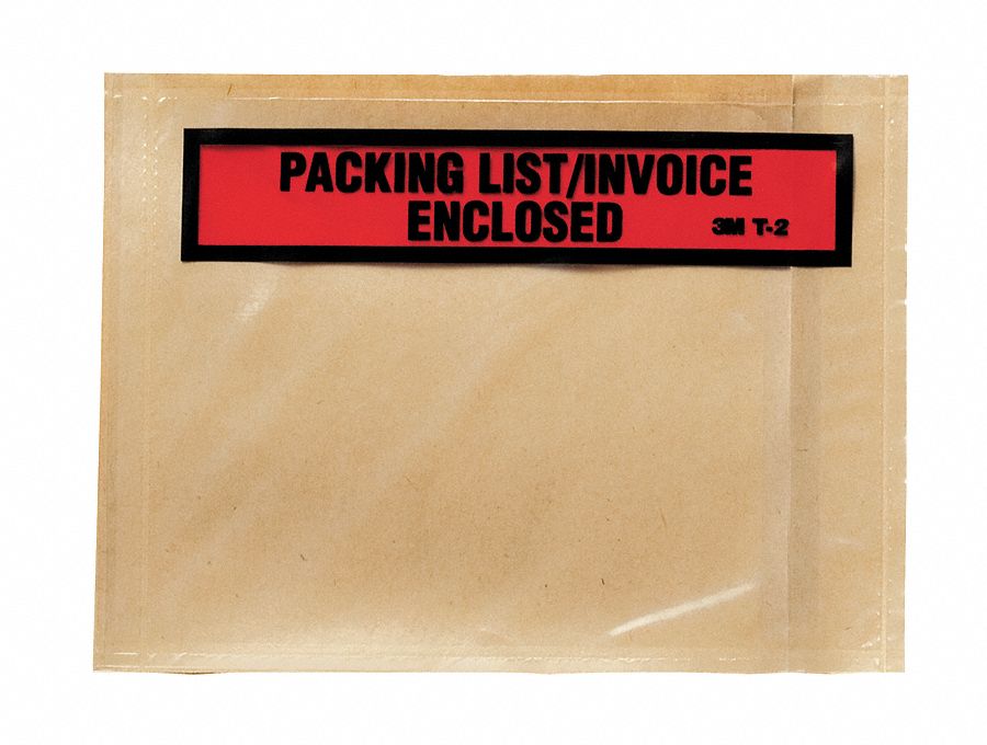 Packing List Envelope, Clear, PK 1000