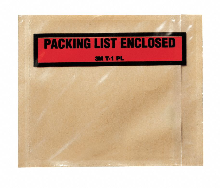 Packing List Envelope, Clear, PK 1000