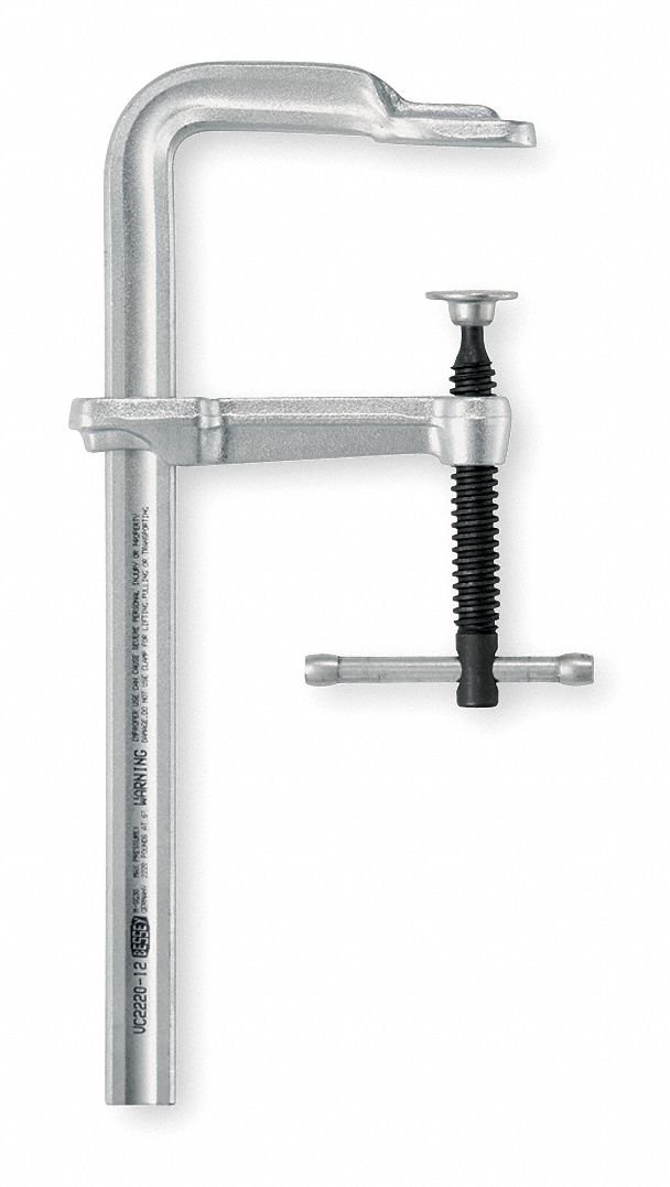 Sliding Arm F Clamp, Utility, 12In, Light