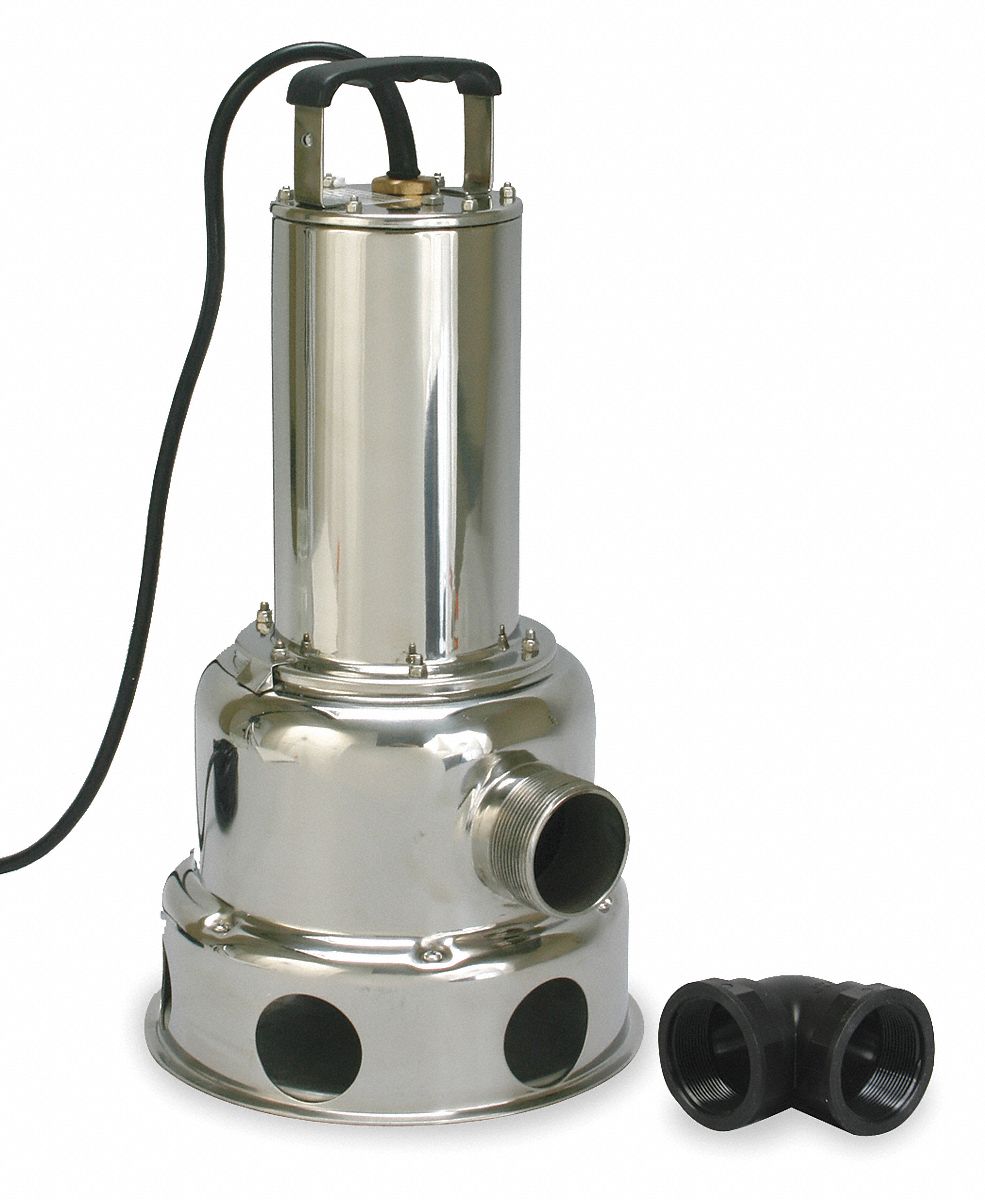 Submersible Sewage Pump, 1 HP, 460 Volt