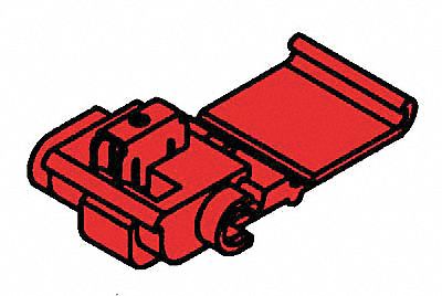 Connector, Red, 2 Ports, 22-16AWG, PK 5000