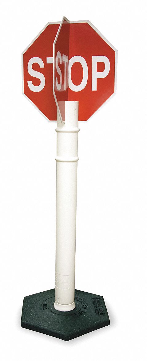 Traffic Sign, 56 x 11In, 4In, R/WHT, Stop