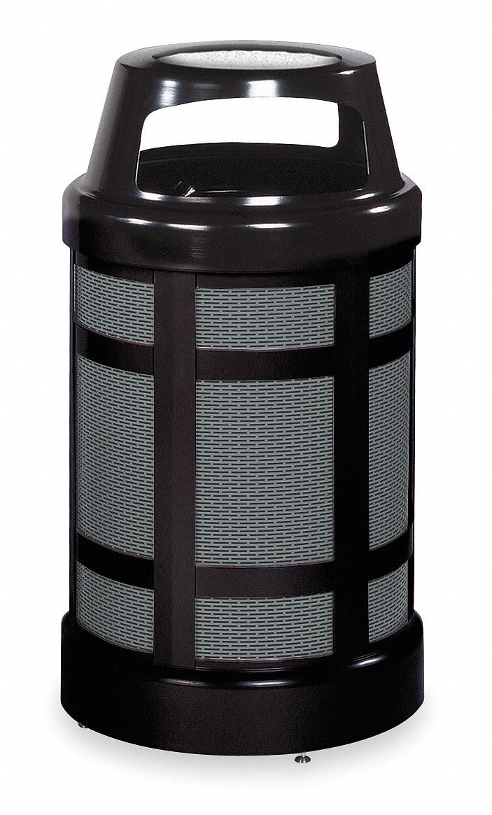 Receptacle, Ash/Trash, Black, 38G