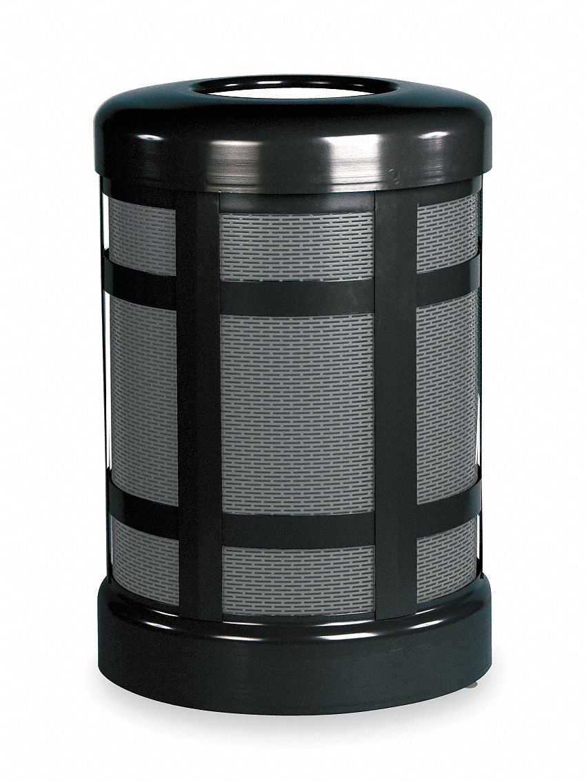 Waste Receptacle, Drop In Top, Black, 38G