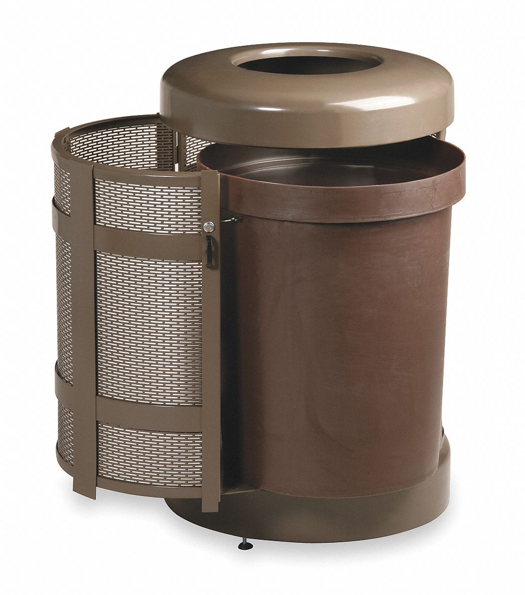 Waste Receptacle, Side Door, Bronze, 38G