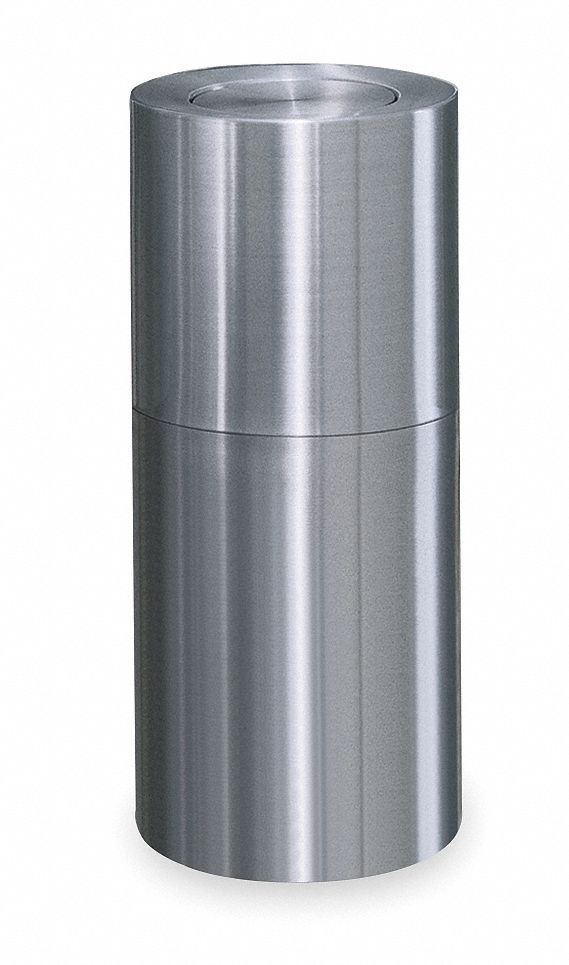 Waste Container, Flip Top, Aluminum, 15G