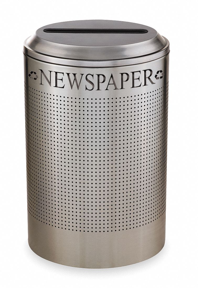 Round Recycling Container, SS, 26G