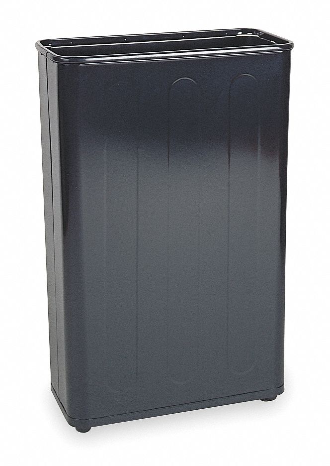 Rectangle Wastebasket, 24 G, Black
