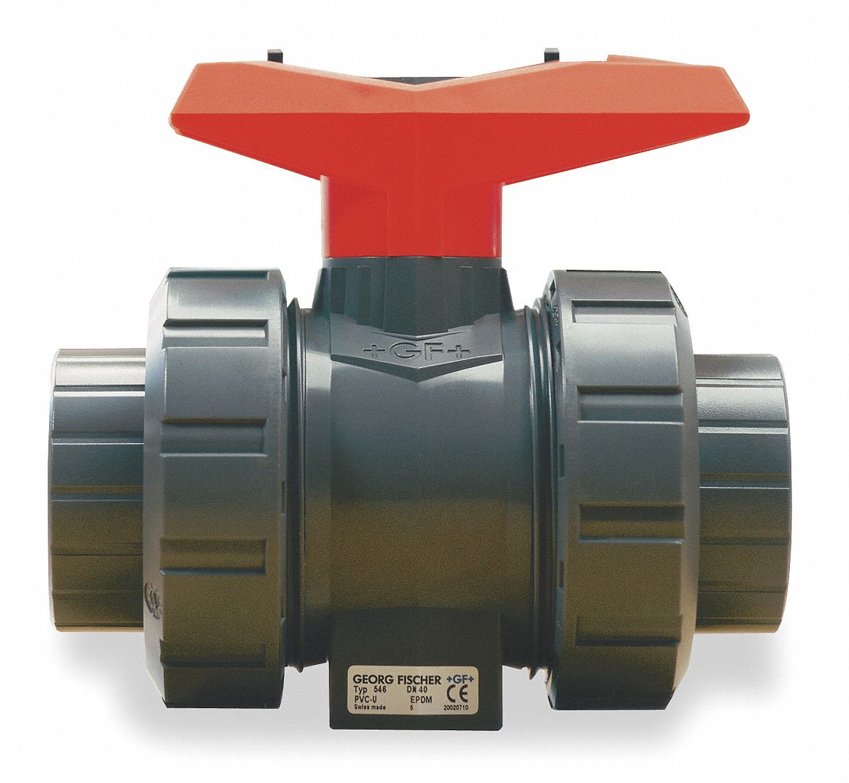 Ball Valve, 2 Pc, 1 In, PVC, Socket/Threaded