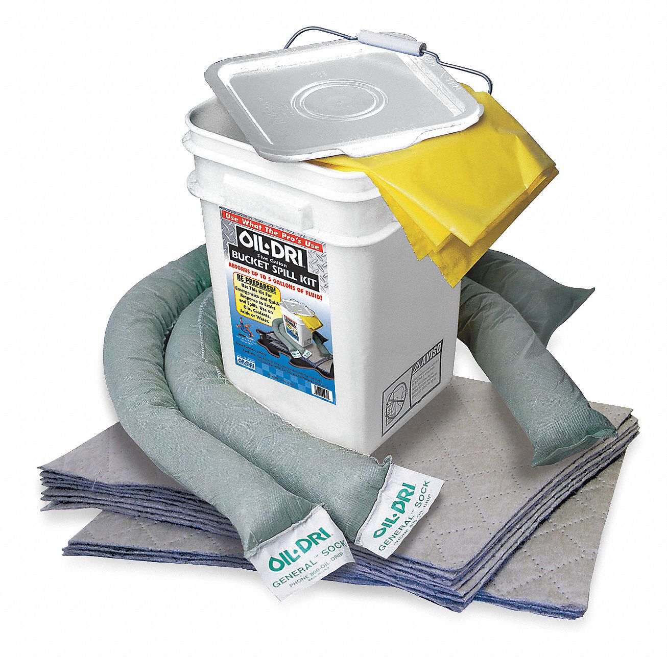 Spill Kit, 15-1/4 In H, 5 gal., Universal
