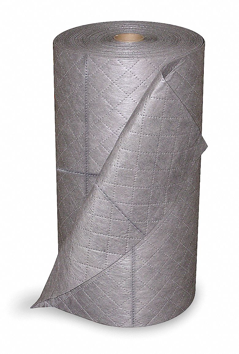 Absorbent Roll, Gray, 30 In. W, 48 gal.