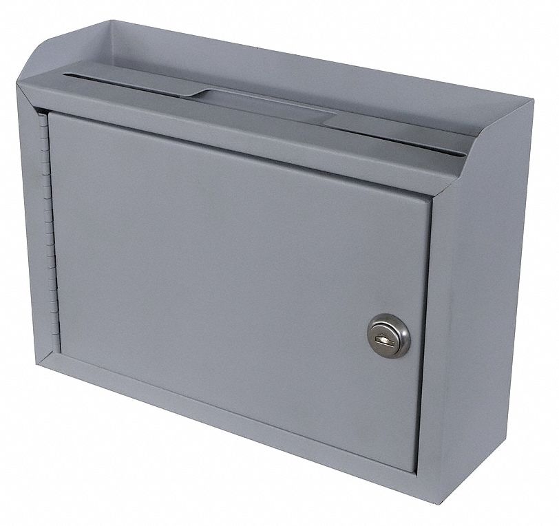 Suggestion Box, Steel, Gray, 3