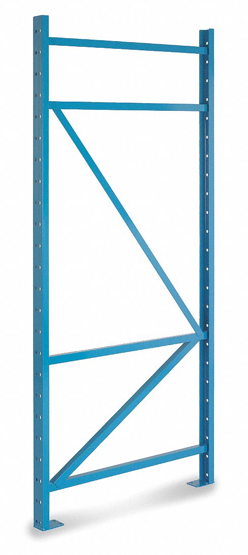Pallet Rack Upright Frame, 48D x 96H, Blue