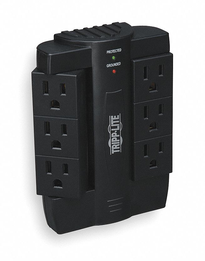 Surge, Direct Plug In, 6 Outlet, Swivel