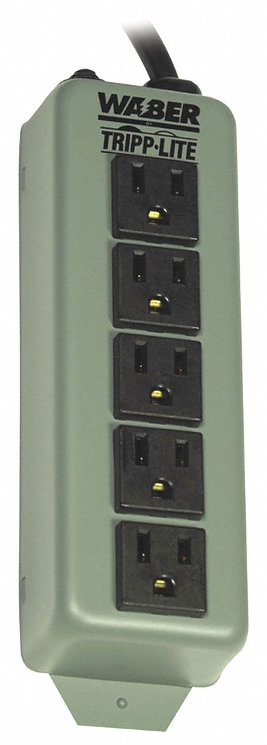 Outlet Strip, 15A, 5 Outlets, 6 Ft. Cord
