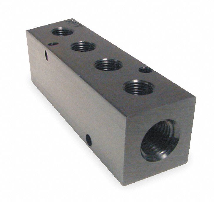 Manifold, 3/4 In Inlet, 4 Outlets, Alum