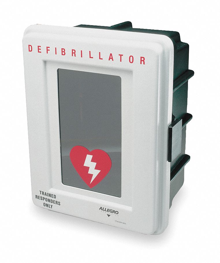 Defibrillator Cabinet, Plastic, Alarm