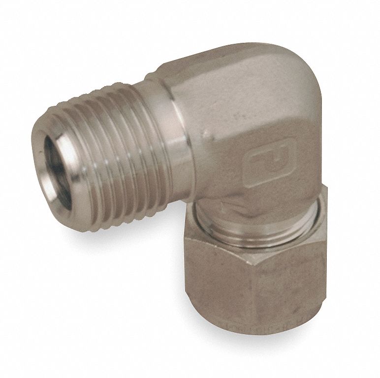 Elbow, 90 Deg, 3/8 x 1/2 In, Tube x MNPT