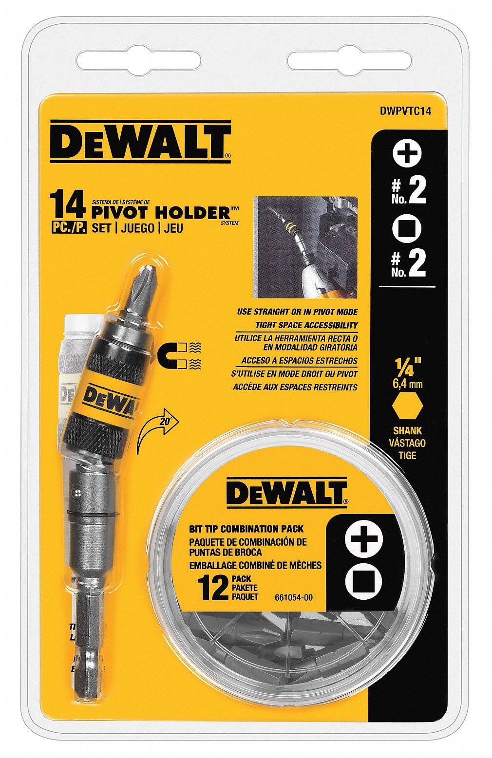 Pivot Holder Set, 13 Bits, 14Pc