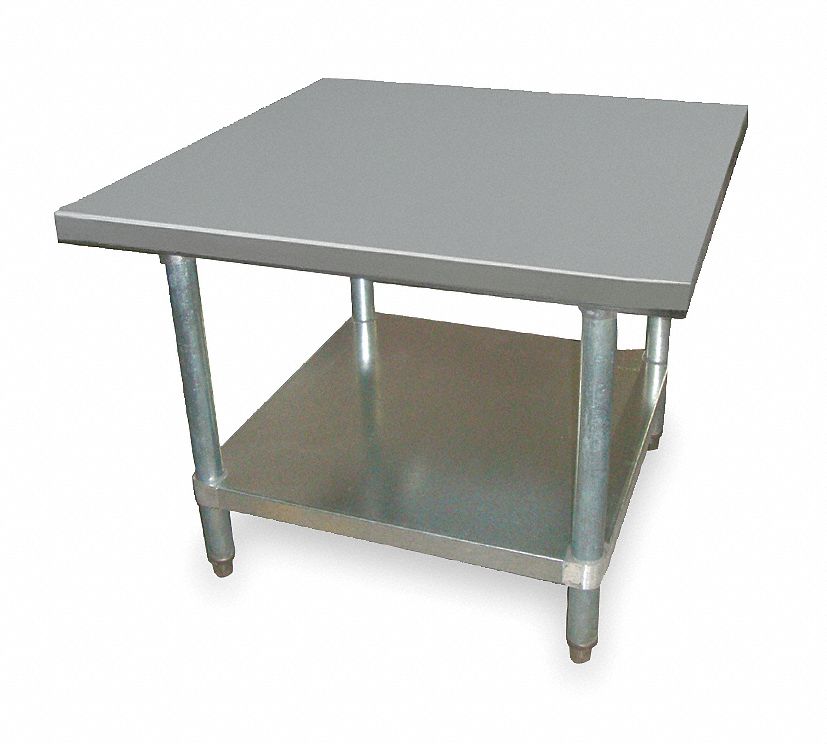 Utility Stand, W 30 In, D 30 In, SS, w/Shelf