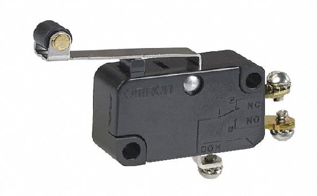 Mini Swch, 15A, SPDT, Hinge Roller Lever