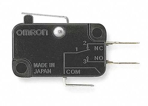 Mini Snap Swch, 15A, SPDT, Shrt Hinge Lever
