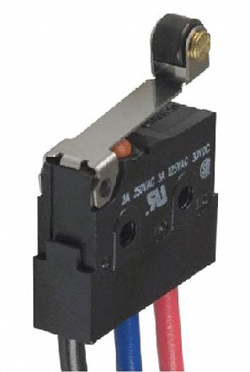 Mini Sealed Swch, 3A, SPDT, Hinge Rolr Levr
