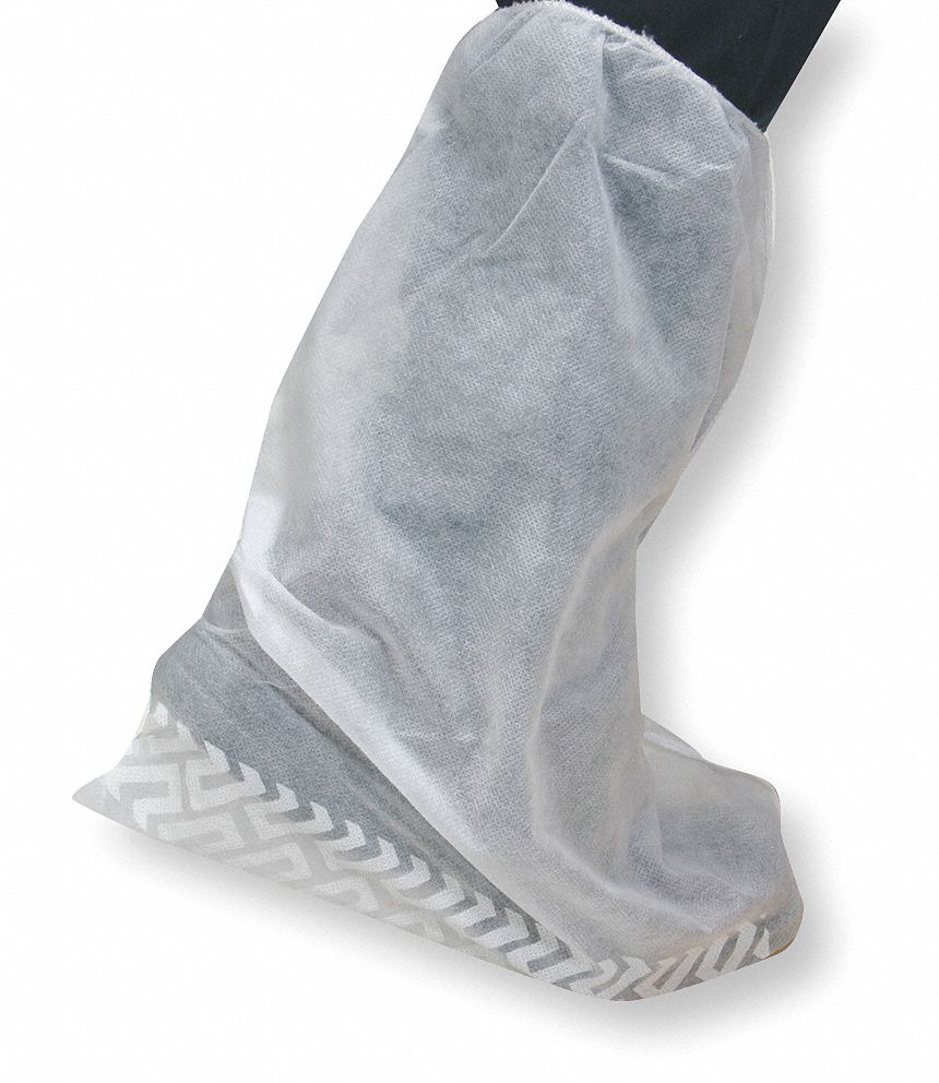 BootCovers, Slip Resist, 1Size, White, PK200