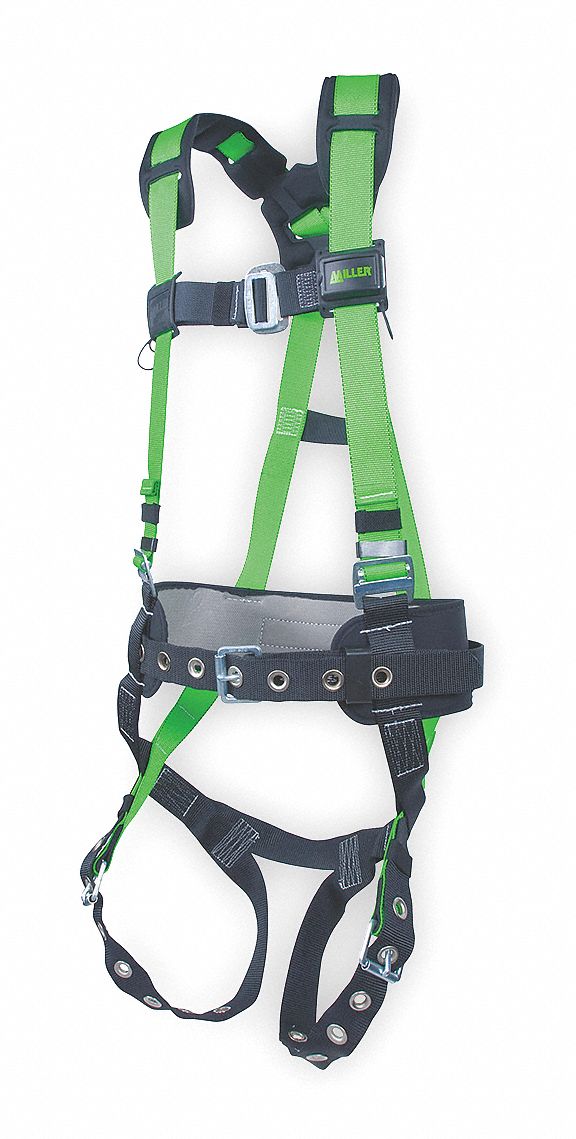 Full Body Harness, Universal, 400 lb, Green