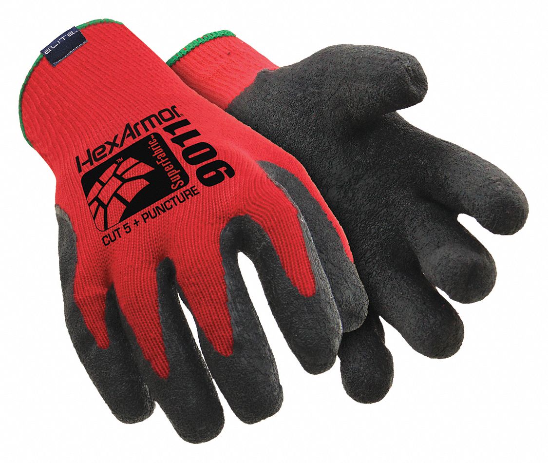 Cut Resistant Gloves, Red/Black, S, PR
