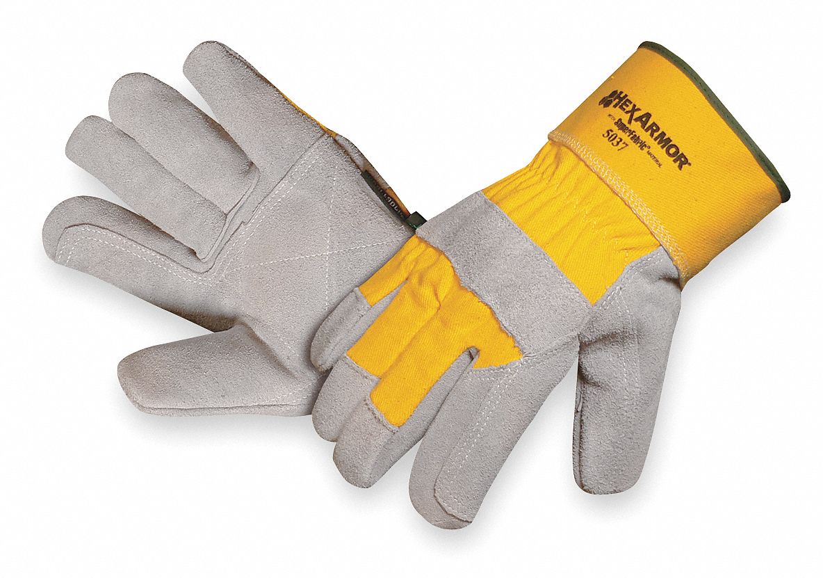 Cut Resistant Gloves, White/Yellow, XL, PR