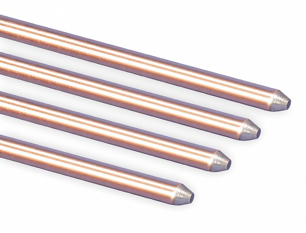 Ground Rod, Dia 5/8 In, Length 4 FT