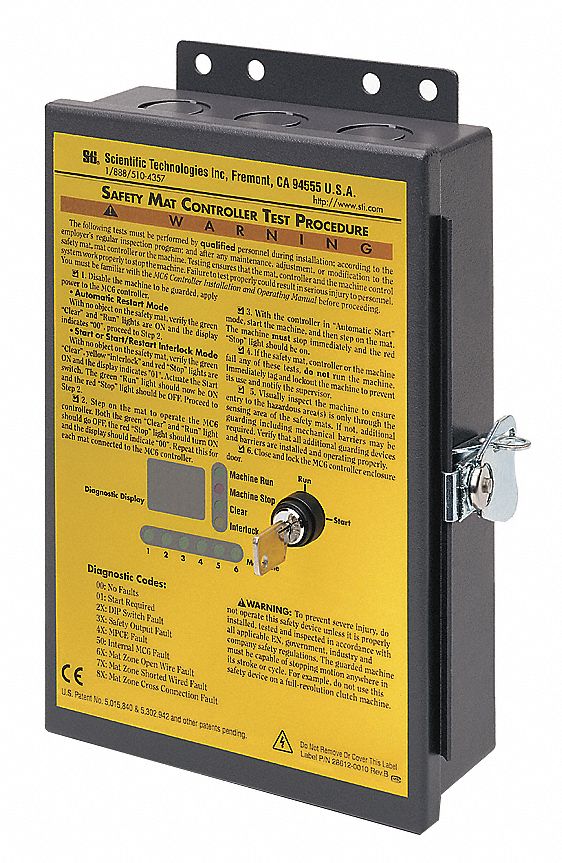Safety Mat Controller, 6 Input, 100-240VAC