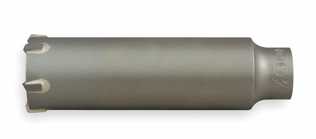 SDS Plus Core Bit, 1 1/4 In, 3 In D