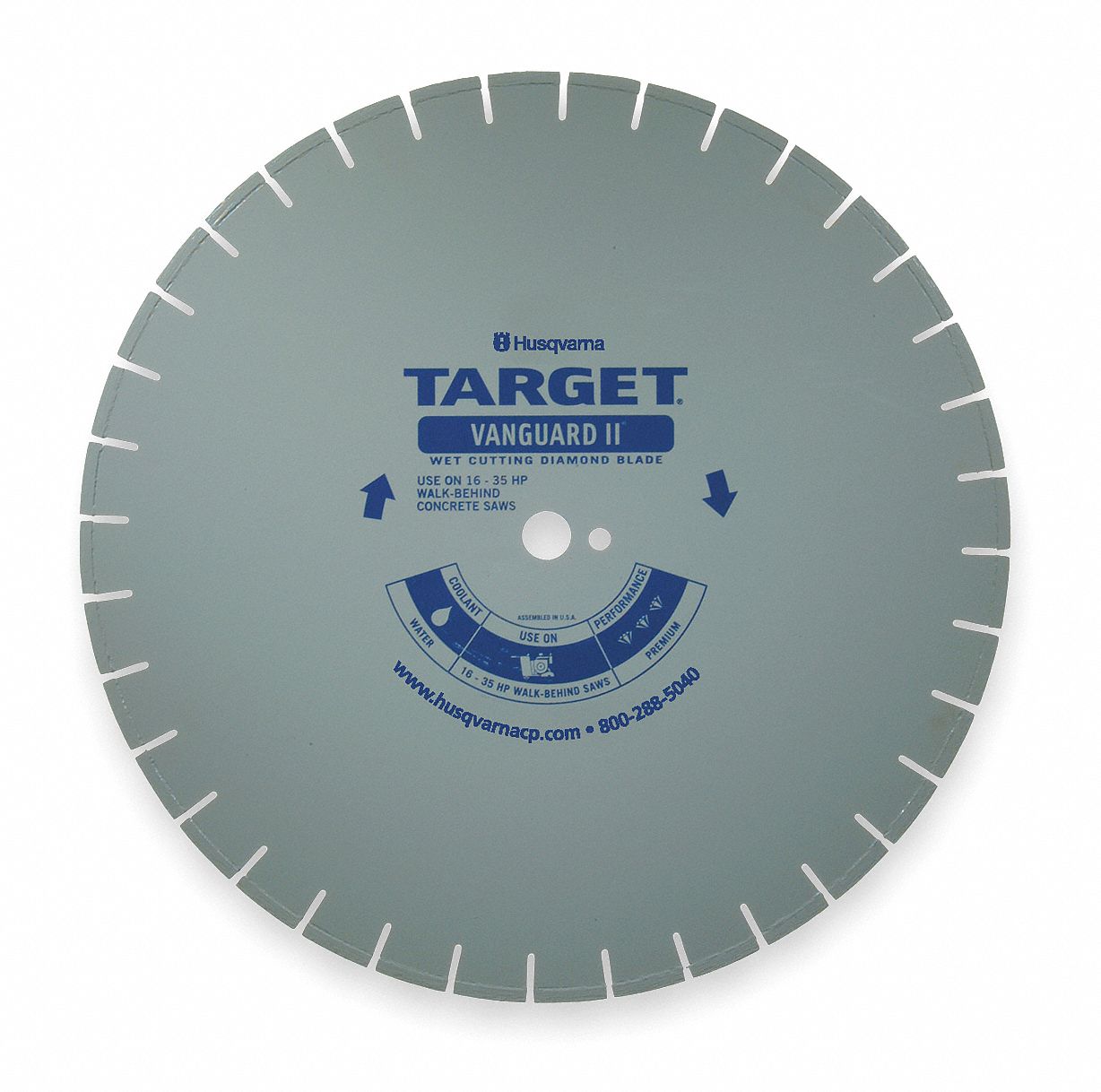 Diamond Saw Bld, Wet, Sgmntd Rim, 18 In Dia