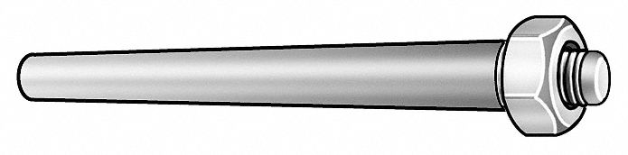 Taper Pin, Threaded, Carbon, 5/8-18x6 15/16