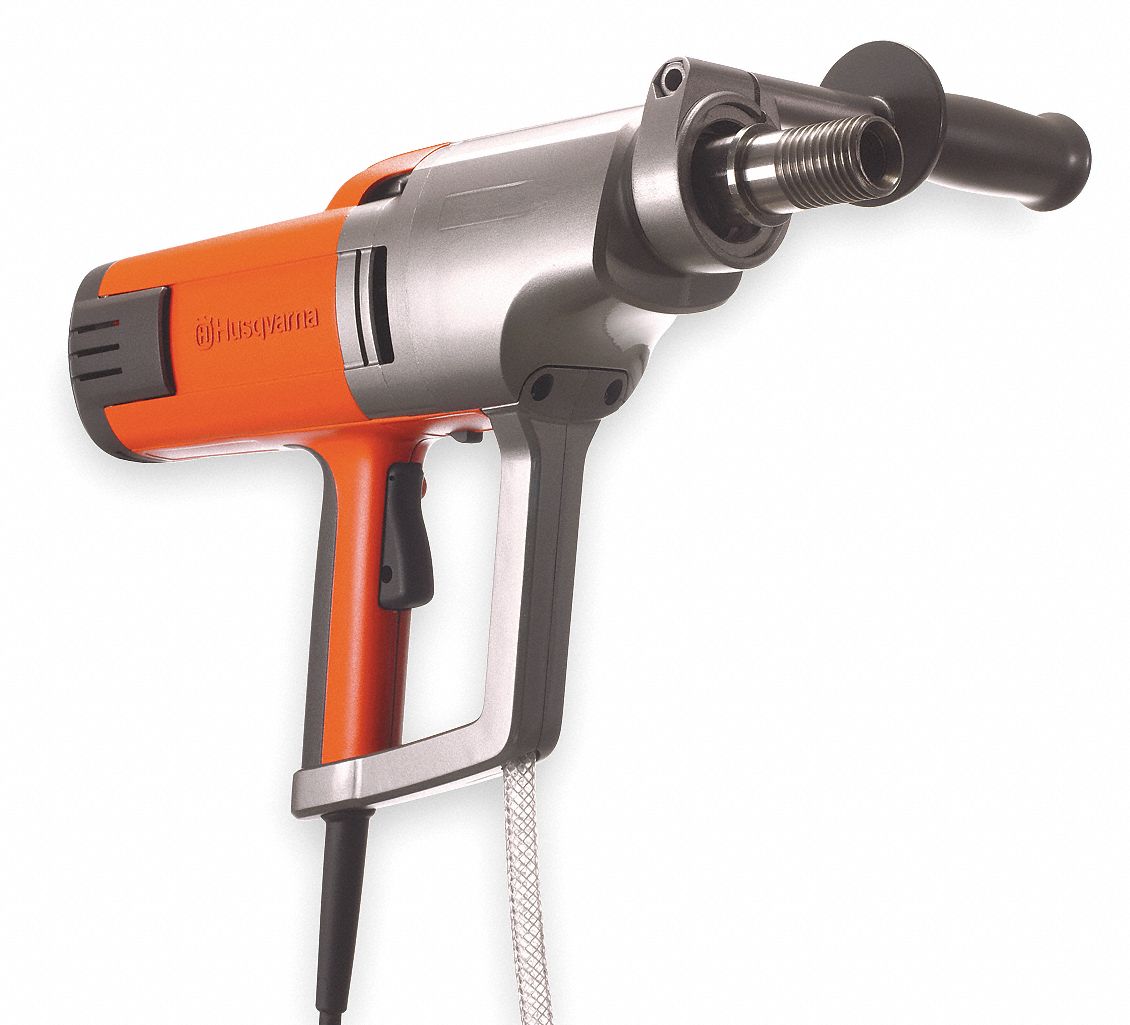 Handheld Coring Drill, 15 A, 120V, Cap 6 In
