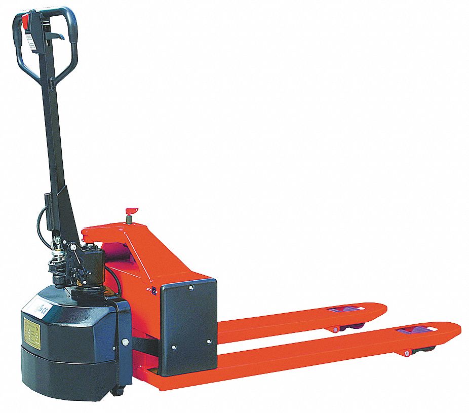 Semielectric Pallet Jack, Red, 24V
