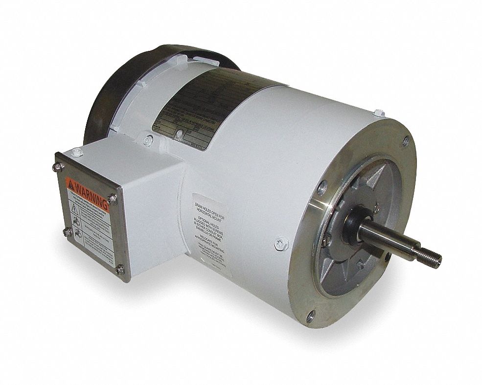 Washdown Motor, 3 Ph, TEFC, 1 HP, 3450 rpm