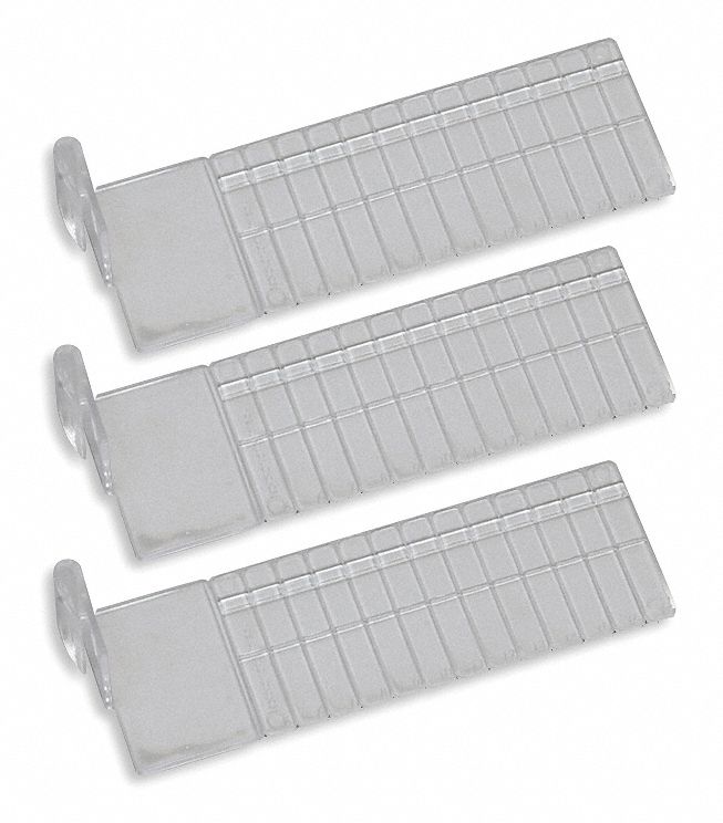 Short Drawer Dividers, 2-1/4 In H, Clr, PK3