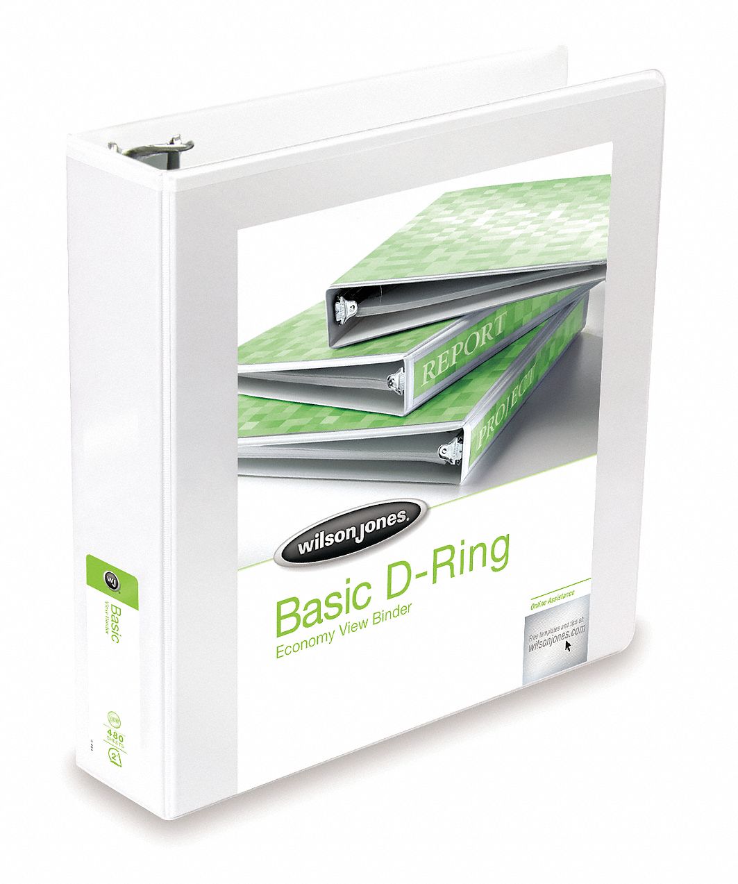 Binder, Basic, D-Ring, 1in, Vinyl, Wht
