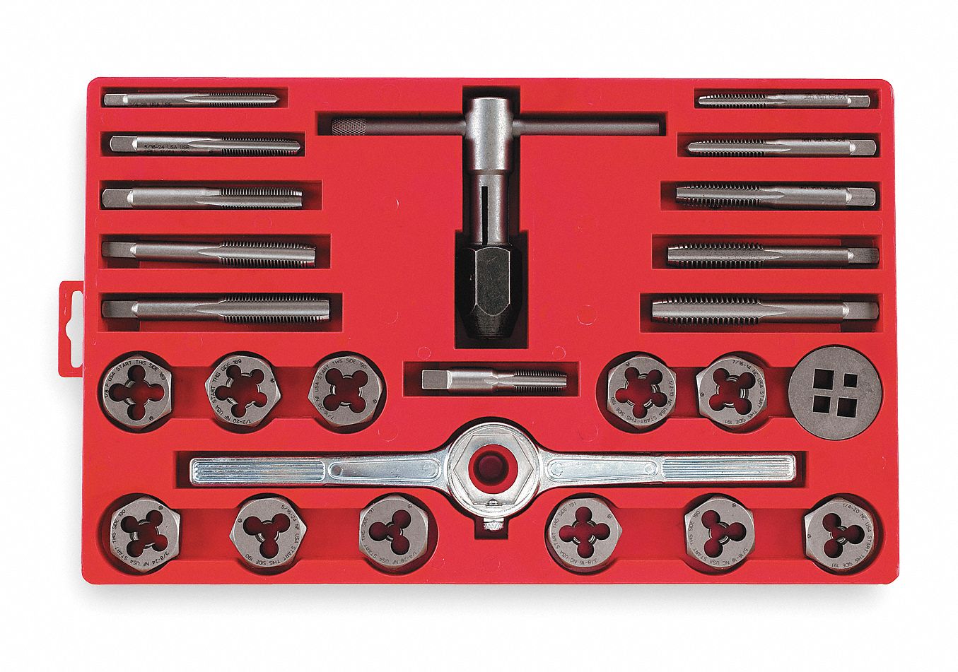 Tap and Die Set, Carbon Steel, 25 Pcs