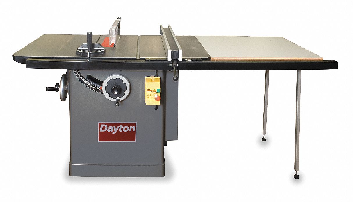 Cabinet Table Saw, 10 In Bld, 5/8 In Arbor