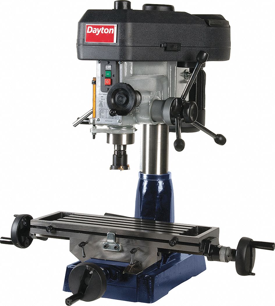 Mill/Drill, 14 In, 3/4HP, 110V, 115-2600 Sp