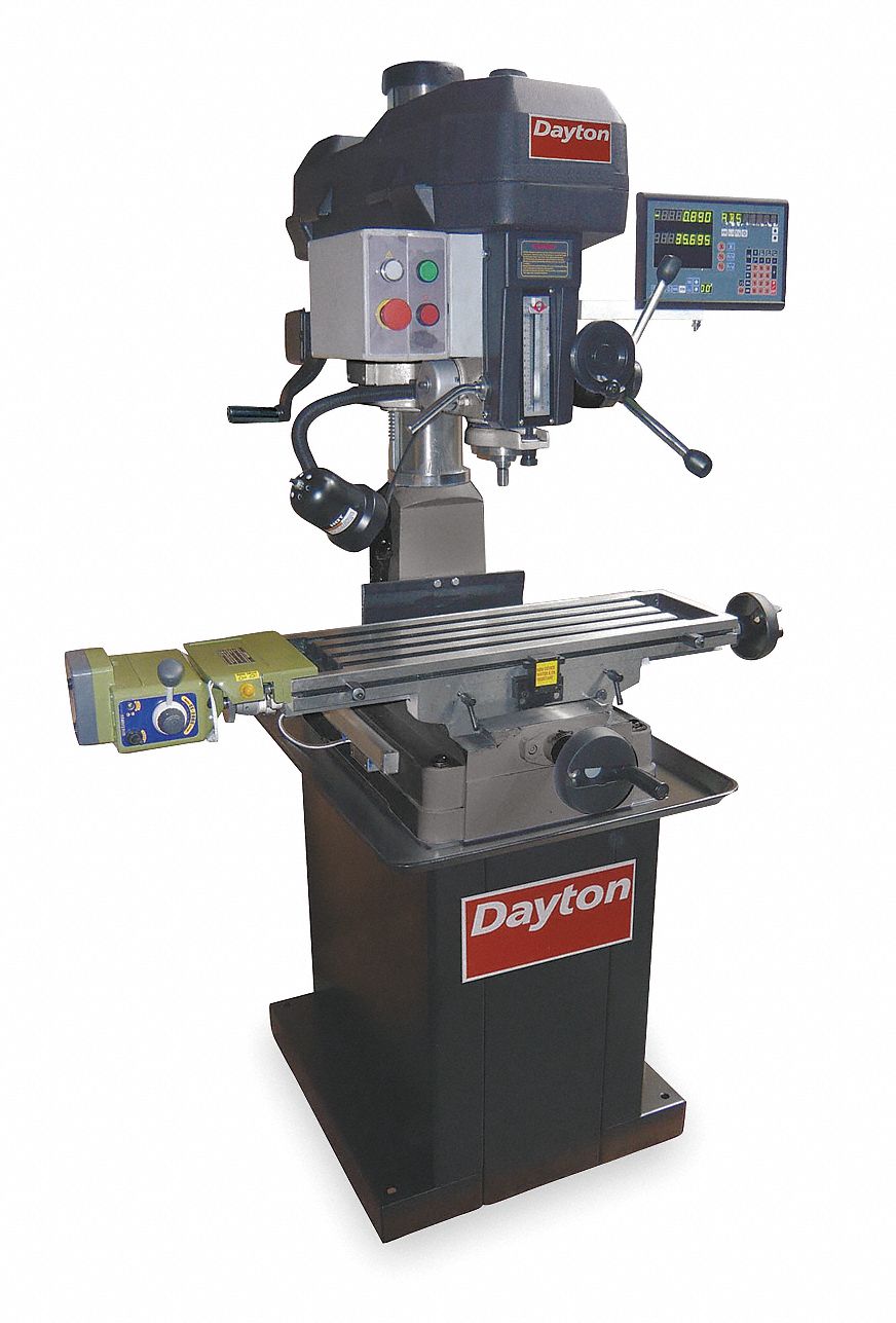 Mill/Drill PKG, 16 In, 1.5HP, 150-3000 Spd